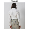 VIMAGE纬漫纪秋季新款百搭显瘦不规则设计感小众衬衫女上衣V2009611 商品缩略图4