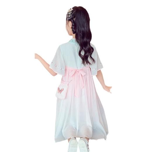 女童汉服连衣裙夏季女孩中国风古装夏襦裙超仙中大童儿童夏装裙子 商品图4