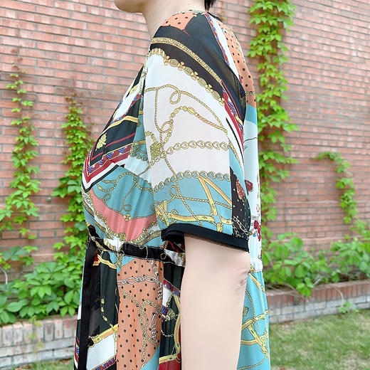 SAINT L’UCK/圣媛女装  新款优雅中长款雪纺花色连衣裙SA220L23 商品图5