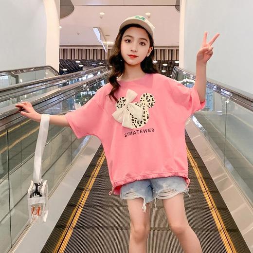 女童短袖夏装2023新款洋气半袖童装夏中大童上衣夏季儿童T恤纯棉 商品图3