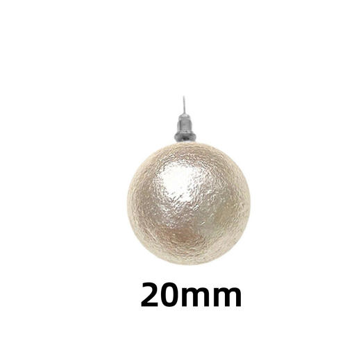 【棉花珍珠耳钉Mona智秀同款】法式温柔复古气质轻奢 ins几何圆珠耳环 商品图7