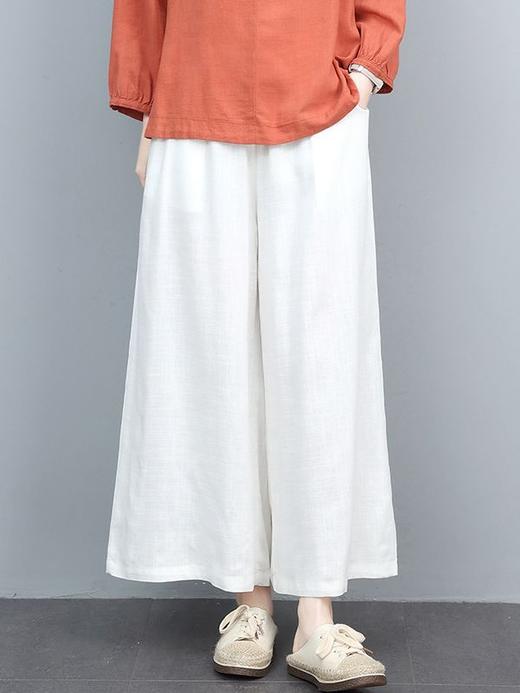 气质优雅，春秋季新款大气休闲高腰纯色阔腿裤HR-WY31219 商品图0