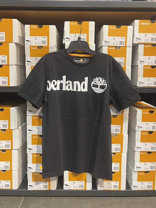 Timberland/添柏岚 男士纯色圆领字母印花休闲透气短袖T恤 商品图0