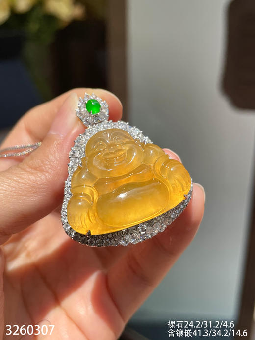 玻璃金翡佛公吊坠【3260307】具体价格微信咨询 商品图5