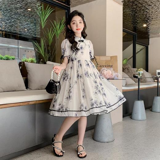 女童夏装汉服连衣裙2023新款旗袍裙女孩公主裙儿童夏季中国风裙子 商品图3