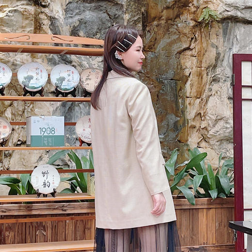 圣三利 新款翻领威尔士双色格纹休闲西服外套SL2012102 商品图1