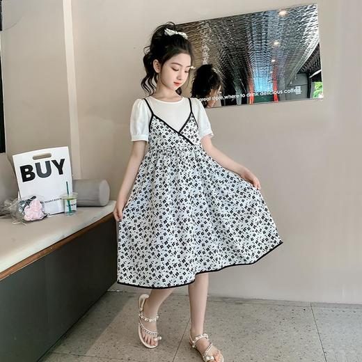 女童夏装碎花公主裙2023新款洋气女孩童装儿童裙子夏季雪纺连衣裙 商品图0