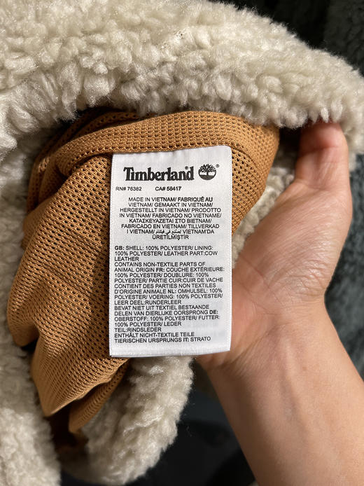 Timberland/添柏岚 男士潮流拼色仿羊羔绒半拉链立领休闲棉服外套 商品图3