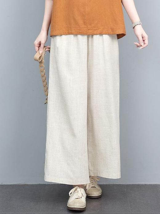 气质优雅，春秋季新款大气休闲高腰纯色阔腿裤HR-WY31219 商品图2