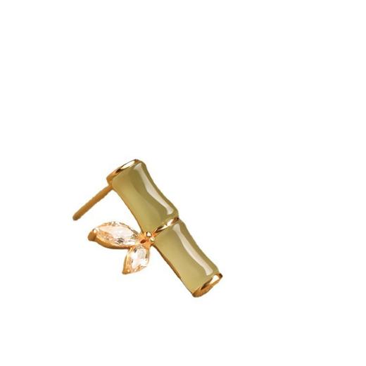 【复古雅竹节耳环】女小众设计清冷感 古风气质耳钉 个性耳坠耳饰品 圆润通透 商品图4