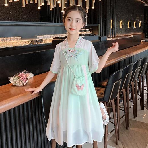 女童汉服连衣裙夏季女孩中国风古装夏襦裙超仙中大童儿童夏装裙子 商品图1