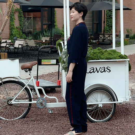 圣三利春季新款绣花束口休闲裤SL2016179 商品图1