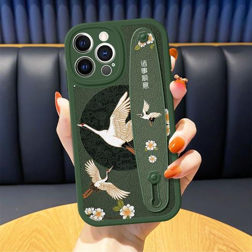 国风仙鹤华为nova10手机壳nova7pro腕带8SE支架P30/P50畅享10浮雕 商品图1