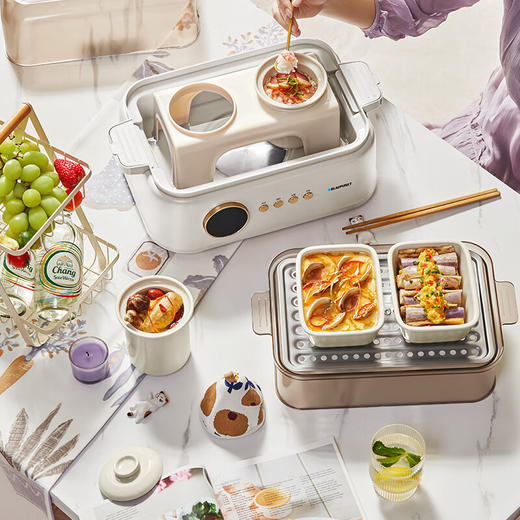 蓝宝聚能鲜蒸锅电蒸锅蒸炖锅多功能家用隔水炖盅全自动预约蒸汽锅电煮锅电炖锅 【炖盅标配】BP-ZG01【伊藤优选302401】 商品图4