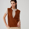 【无袖羊绒马甲】羊绒世家23年秋冬新品100%山羊绒无袖坎肩上衣 商品缩略图2