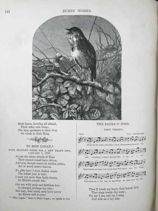 约19世纪后期 彭斯作品集（全4卷） 约百余幅插图 漆布精装16开 商品图13