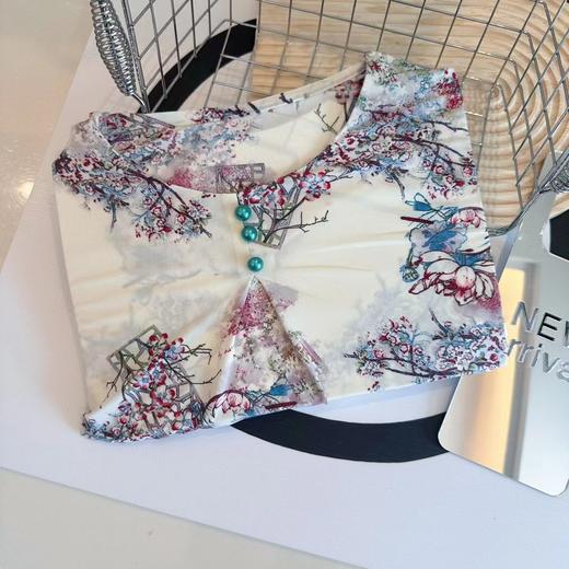 【夏季新款宽松大码居家套装】天然薄荷醇冰丝更加清凉 中老年妈妈短袖套装 满版印花高端清晰雅而不俗  商品图3