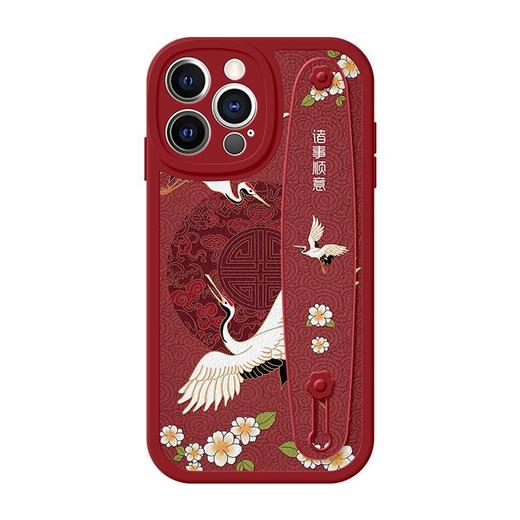 国风仙鹤华为nova10手机壳nova7pro腕带8SE支架P30/P50畅享10浮雕 商品图5