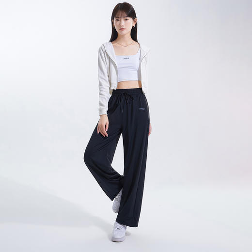 【蕉下防晒裤2023同款原纱防晒裤】夏轻薄透气开衩裤 高腰收腹垂坠阔腿 冰感面料臀部贴合上身效果好显腿长 商品图9