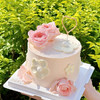 女神鲜花蛋糕（鲜花根据当天花材搭配）烟花蜡随机 商品缩略图0