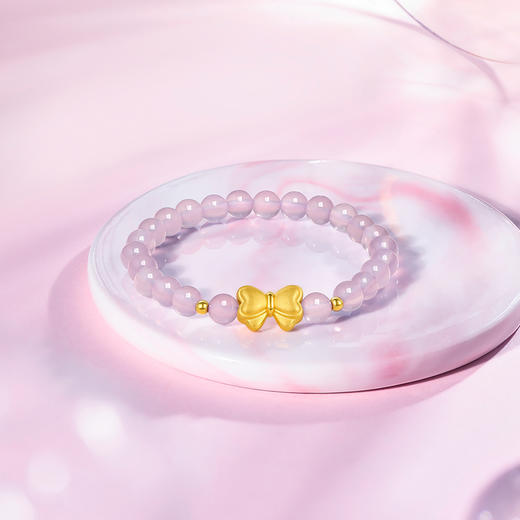 周六福黄金小彩虹手链女足金甜美少女手串多巴胺手饰送女友礼物 商品图2