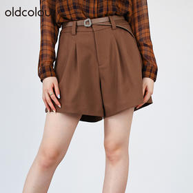 oldcolour2022秋商场同款复古文艺百搭休闲宽松西装短裤O31071160