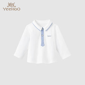 英氏儿童男童长袖t恤打底衫2023秋装新款纯棉宽松-YRTAJ3P108A