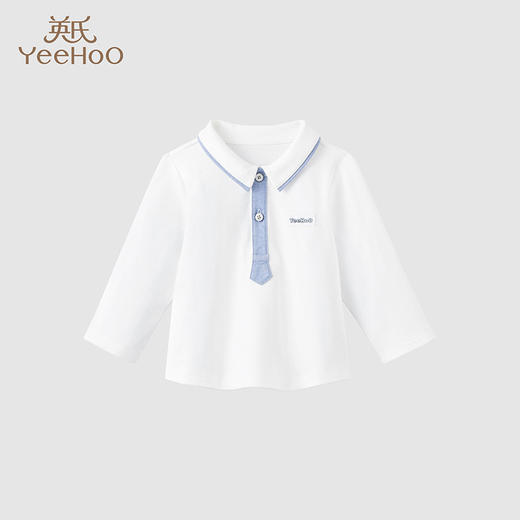 英氏儿童男童长袖t恤打底衫2023秋装新款纯棉宽松-YRTAJ3P108A 商品图0