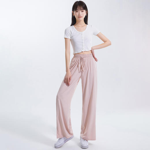 【蕉下防晒裤2023同款原纱防晒裤】夏轻薄透气开衩裤 高腰收腹垂坠阔腿 冰感面料臀部贴合上身效果好显腿长 商品图6