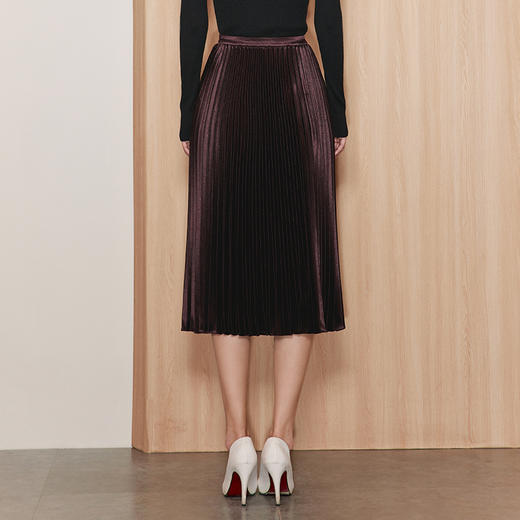 EITIE爱特爱秋季新款时尚气质显瘦百搭百褶半身裙7106813 商品图10