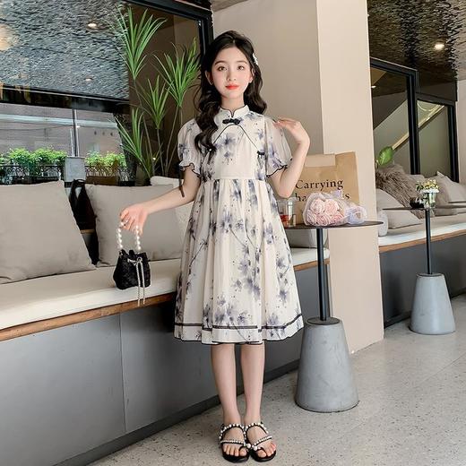 女童夏装汉服连衣裙2023新款旗袍裙女孩公主裙儿童夏季中国风裙子 商品图2