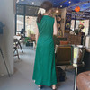 圣三利女装V领无袖纯色连衣裙SL2017146 商品缩略图3