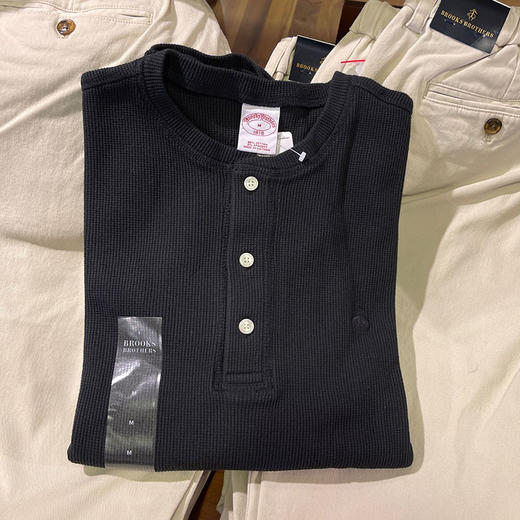 BROOKS BROTHERS/布克兄弟 男士美式休闲亨利领棉混纺长袖针织衫 商品图1