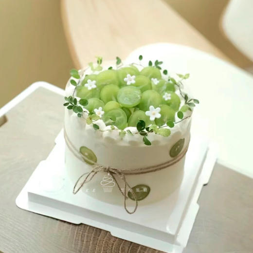 【晴夏】青青子衿，悠悠我心 动物奶油 青提蛋糕 水果蛋糕 商品图0