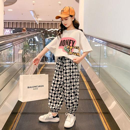 女童夏装套装2023新款童装网红洋气时髦中大童女孩儿童两件套夏季 商品图1