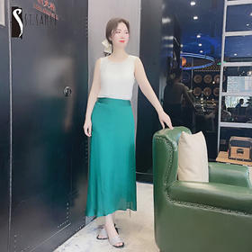 圣三利女装  优雅开叉中长款不规则迷笛裙SL2015146