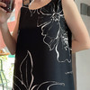 圣三利女装 优雅黑白印花无袖中长款连衣裙SL2027211 商品缩略图4
