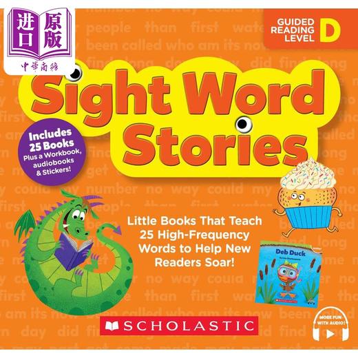 【中商原版】学乐关键词阅读包D级 Sight Word Stories Level D (With Storyplus) 英文原版 儿童自然拼读学习套装 适合初学者 商品图1