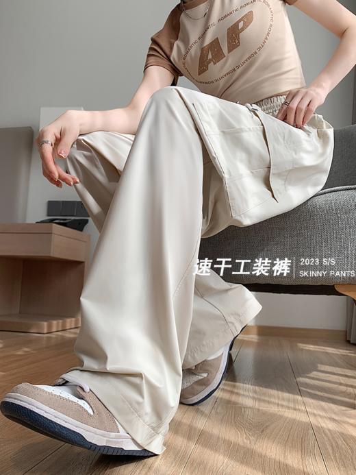 【拉夏同款美式高街工装裤防晒裤】面料轻薄速干，透气又防晒！版型巨好，显高显瘦遮肉！自带凉感，穿上立降5度！ 商品图5