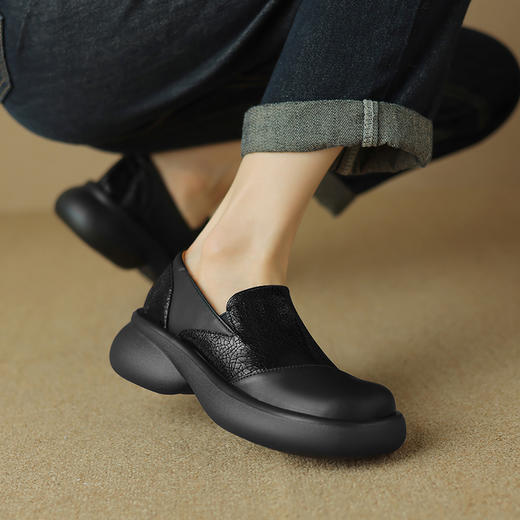 个性百搭，里外全皮撞色厚底单鞋MDY-M235-53 商品图9