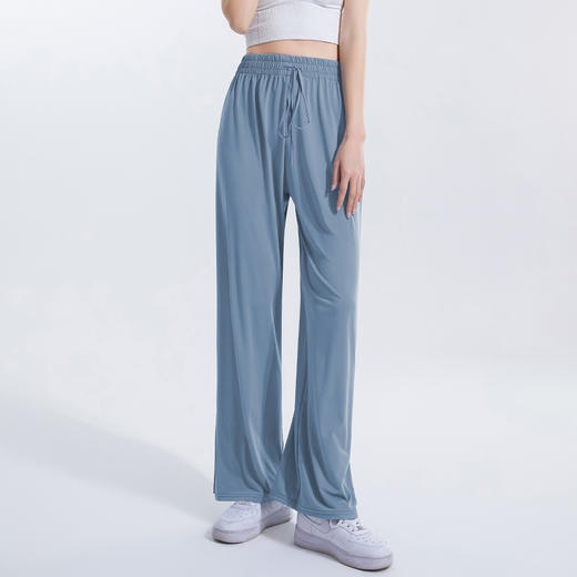 【蕉下防晒裤2023同款原纱防晒裤】夏轻薄透气开衩裤 高腰收腹垂坠阔腿 冰感面料臀部贴合上身效果好显腿长 商品图8