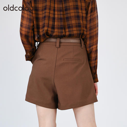 oldcolour2022秋商场同款复古文艺百搭休闲宽松西装短裤O31071160 商品图3