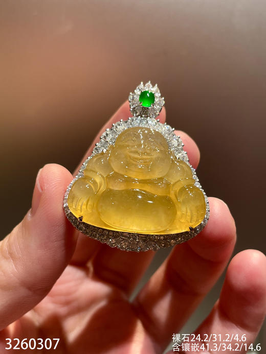 玻璃金翡佛公吊坠【3260307】具体价格微信咨询 商品图1