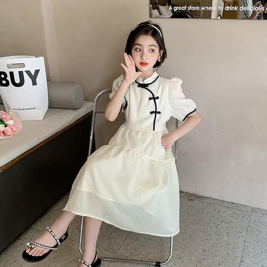 女童汉服连衣裙夏季2023新款夏装童装洋气女孩儿童旗袍裙短袖裙子 商品图2