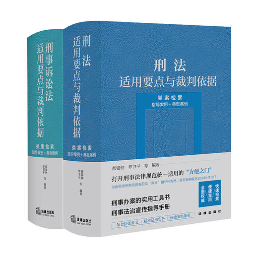 2本套装 刑法+刑事诉讼法适用要点与裁判依据（类案检索：指导案例＋典型案例） 郝银钟 罗书平等编著  商品图0