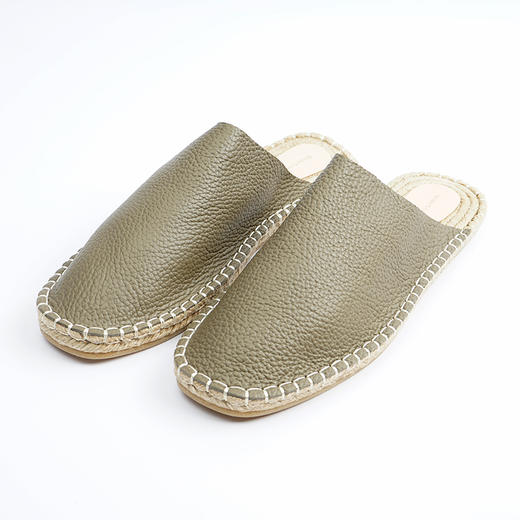 Hender Scheme  jute mule grain 日本职人制牛皮亚麻编织拖鞋 商品图2