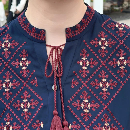 圣三利女装  民族时尚刺绣绑带衬衫SL2014179 商品图4