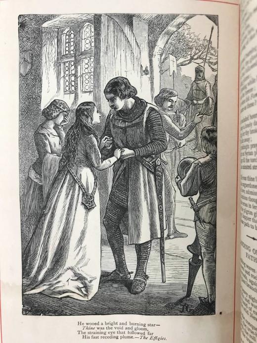 约19世纪后期 赫曼斯夫人诗集 8幅插图 全真皮精装32开 商品图12