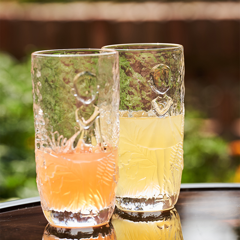 稀奇艺术《仲夏玻璃杯》水波纹杯壁家用日式水杯果汁咖啡杯