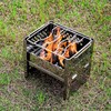 柴火炉户外便携式户外迷你可折叠不锈钢碳烤烧烤炉子多用途卡片炉 商品缩略图0
